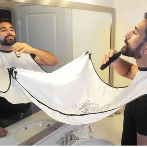 Beard Apron Beard Care Clean Gather Cloth Bib Facial Hair Dye Trimmings Shaving Apron Catcher Cape with Two Suction Cups #746